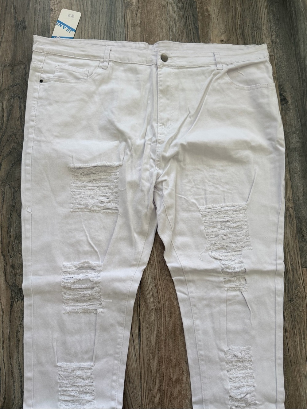 Men’s Jeans Denim White size XXL 48 New with tag stretch - Picture 3 of 5